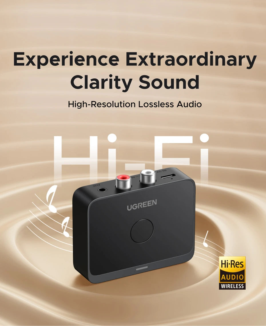 Bluetooth 5.3 Receiver with LDAC Hi-Res Wireless Audio Adapter