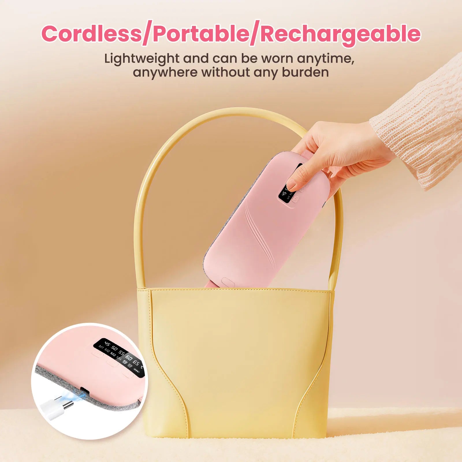Cordless Heated Massage Belt for Menstrual Cramps - 15