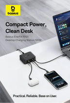 120W 6-in-1 GaN Desktop Fast Charger for Laptops and Phones