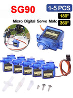 10PCS SG90 9G Micro Servo Motor for RC Robot Arm 180 or 360 Degree