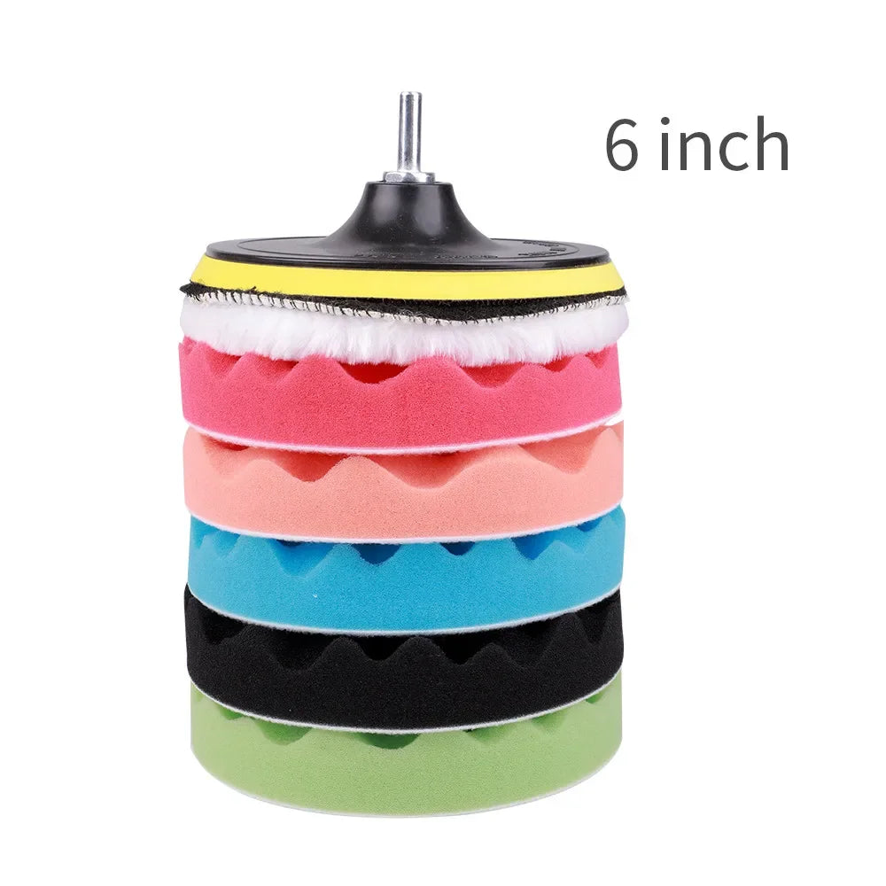 Car Polishing and Buffing Sponge Pad Drill Attachment Kit - 19