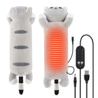 USB Heated Cat Plush Pillow for Pain Relief