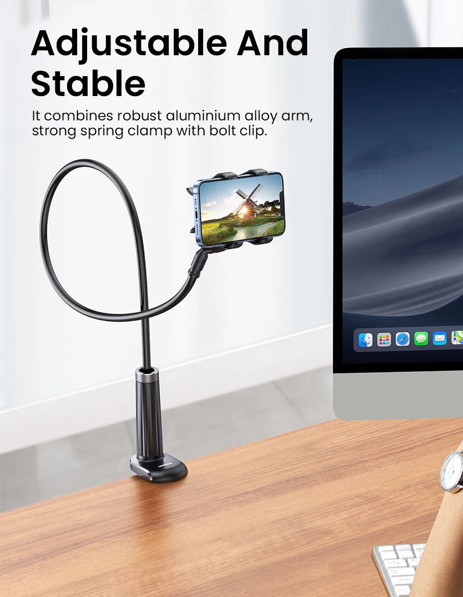 Flexible Gooseneck Phone Holder for Desk and Bed - 10