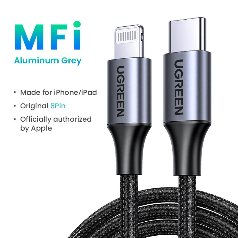 USB-C to Lightning PD 20W Fast Charging Cable for iPhone and iPad - 35
