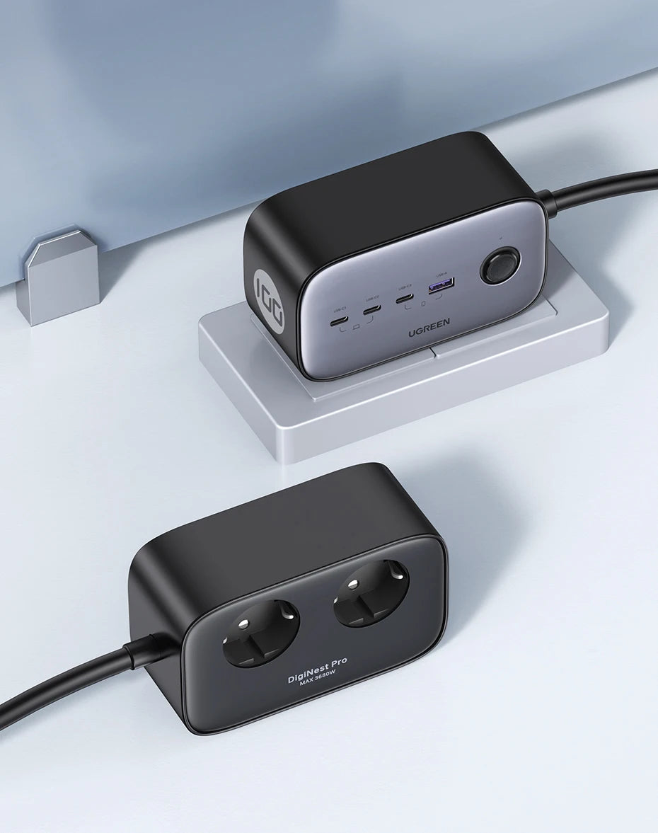 100W GaN 6-in-1 Fast Desktop Charging Station and Power Strip