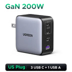 200W GaN Fast Wall Charger for Laptops and Smartphones