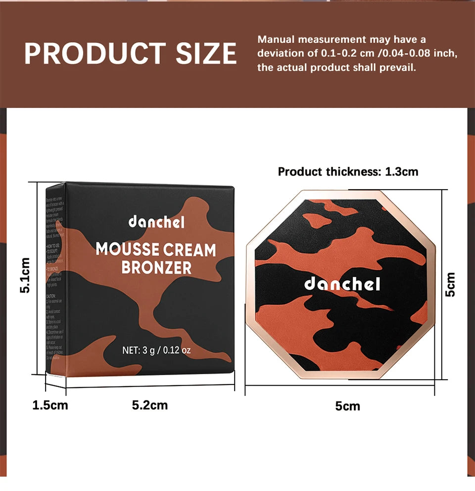 Cream Mousse Bronzer for Face Sculpting and Contouring