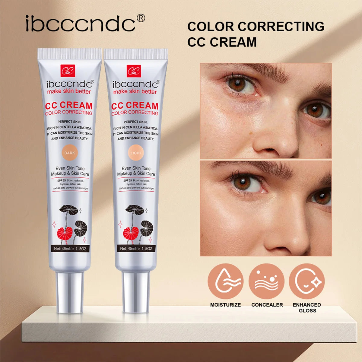 Color Correcting CC Cream and Sunscreen Blush Stick Duo Set - 7
