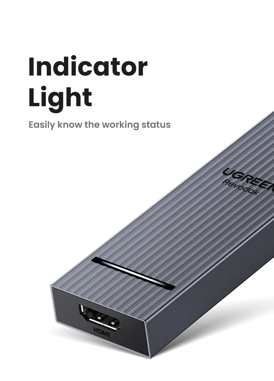 6-in-1 USB-C Docking Station with 4K 60Hz HDMI and 10Gbps Data Transfer