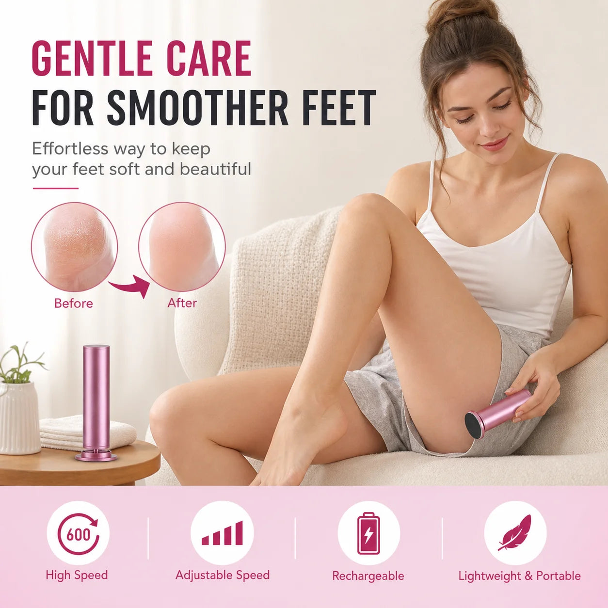Electric Callus Remover for Pedicure and Smooth Heels - 1