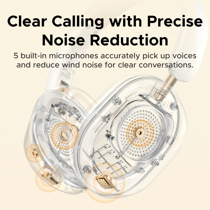 Wireless Noise Canceling Over-Ear Headphones with 112H Battery
