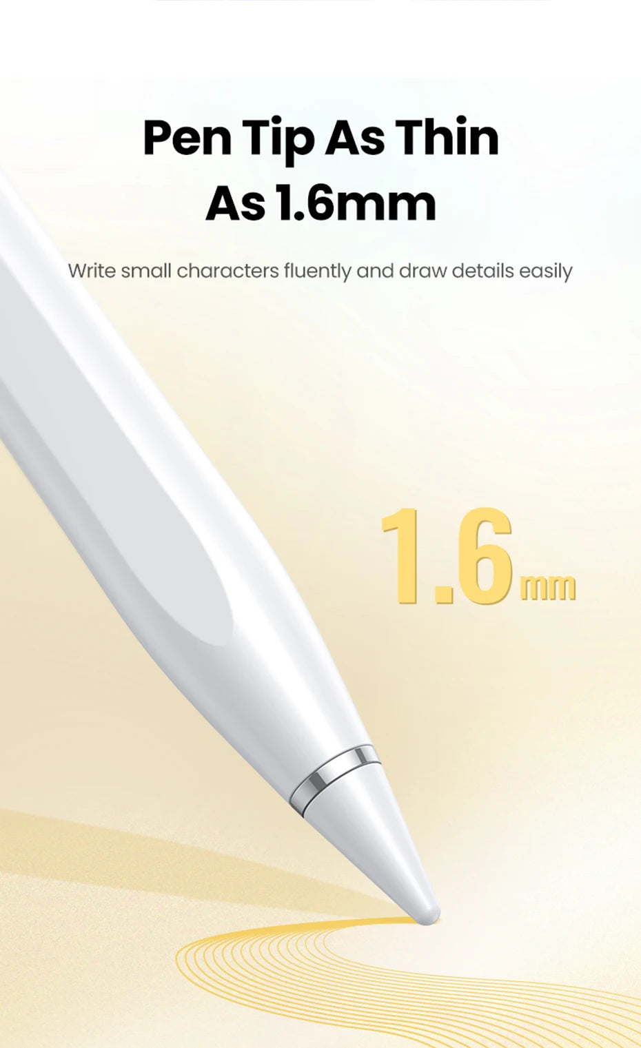 Precision Stylus Pen for iPad with Palm Rejection & Fast Charging - 18