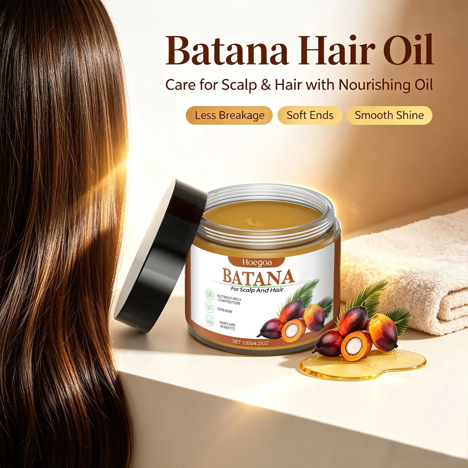 Batana Oil Hair Repair Mask for Dry and Damaged Hair - 6