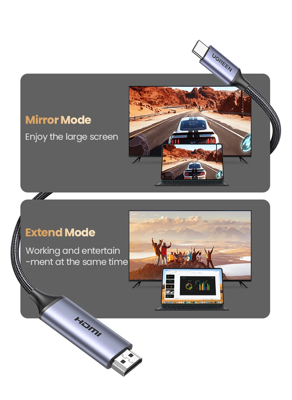 8K USB-C to HDMI Adapter Cable for High-Resolution Displays