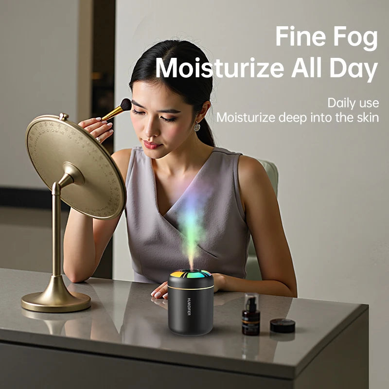 USB Portable Aroma Diffuser and Humidifier with RGB LED Lights