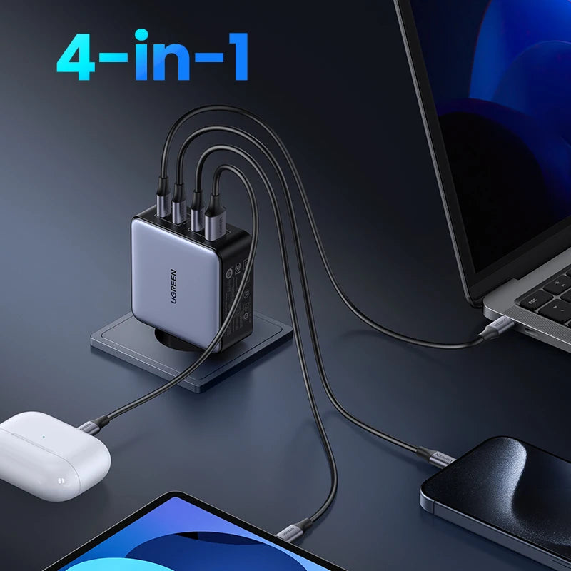 160W GaN Fast Charger for Laptops and Smartphones