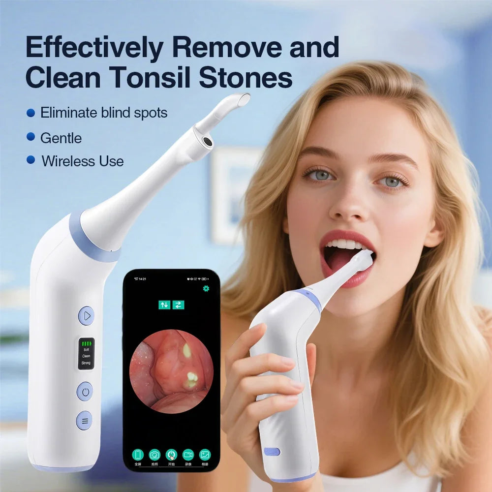 HD Visible Tonsil Stone Removal Vacuum with Camera - 1