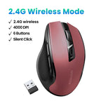 Ergonomic Dual-Mode Bluetooth 5.0 & 2.4G Silent Wireless Mouse