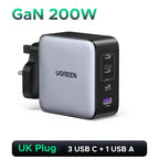 200W GaN Fast Wall Charger for Laptops and Smartphones