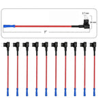 10pcs Car Fuse Holder Circuit Tap Adapter Micro Mini Standard Size