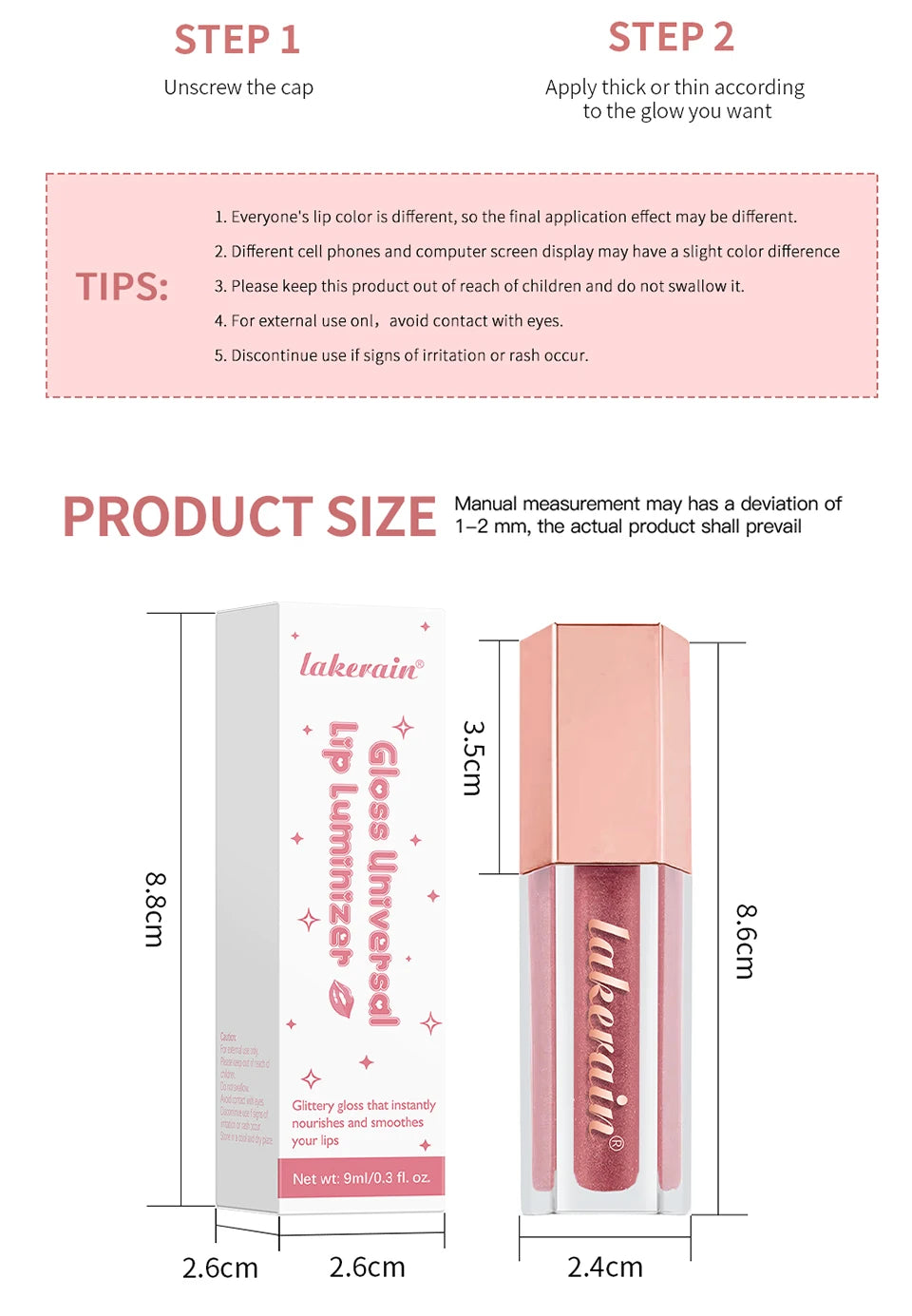 Hydrating Shimmer Lip Gloss for Plump and Moisturizing Finish - 15