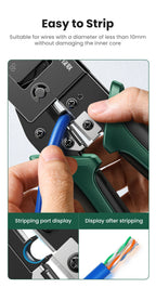 Multifunctional Ethernet Cable Crimper for RJ45 and RJ12 Connectors