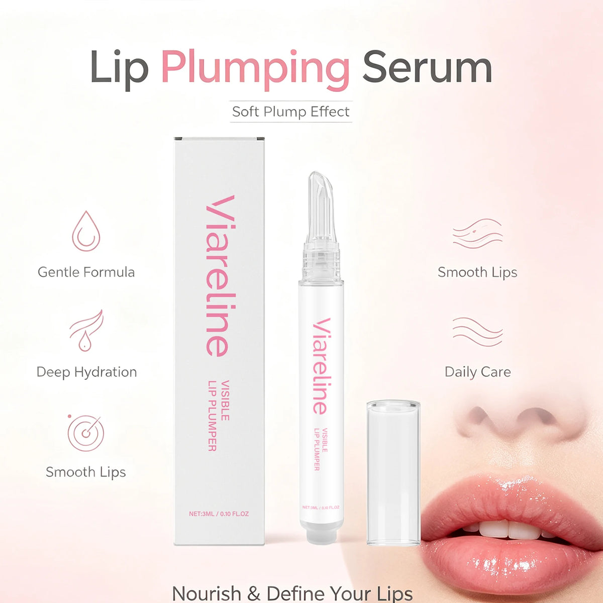 Hydrating Lip Plumper Serum for Smooth Lips