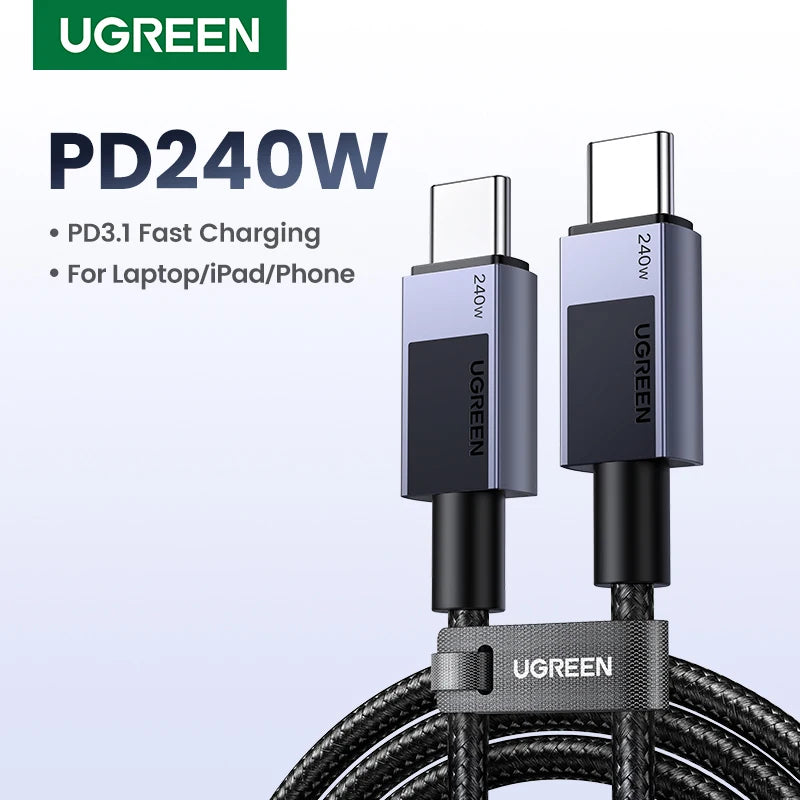 240W USB-C to USB-C Fast Charging and Data Sync Cable