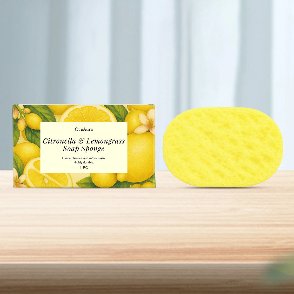 Exfoliating Lemongrass Bath Sponge for Daily Body Cleansing