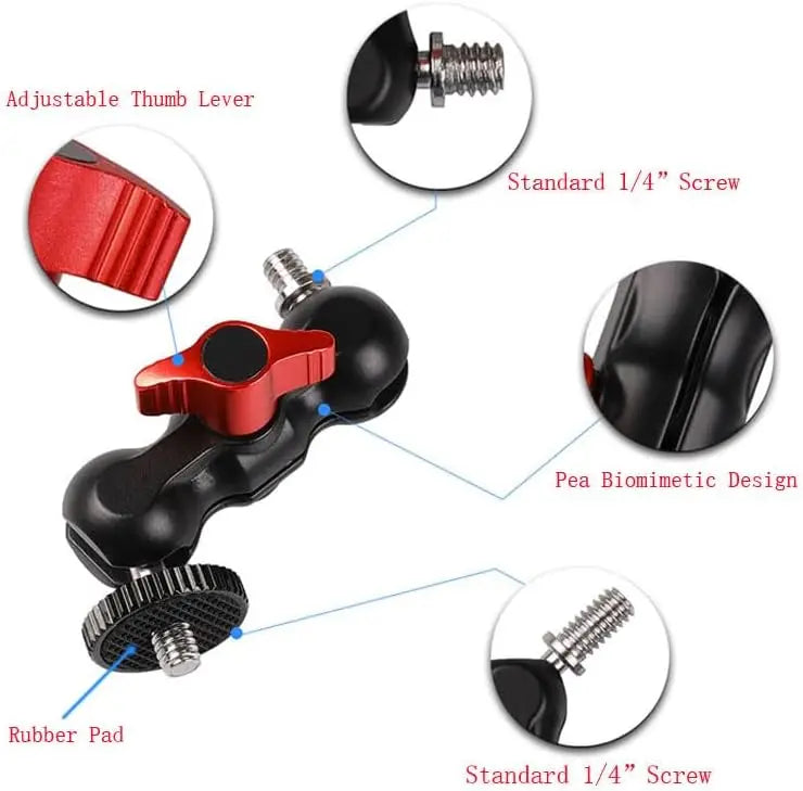 Adjustable Aluminum Magic Arm for Camera Monitors and LED Lights