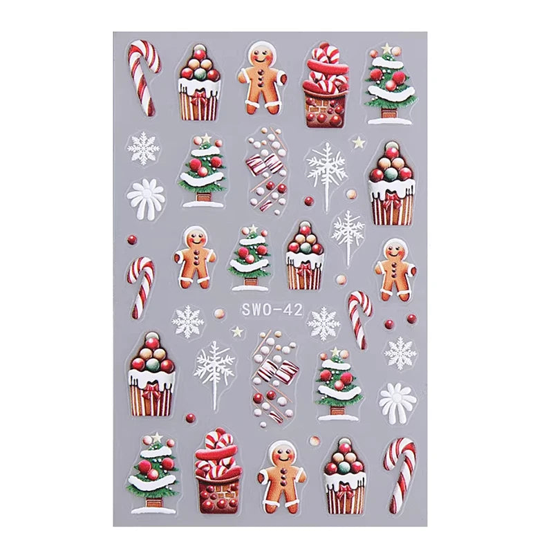 Christmas Cartoon Nail Art Stickers - 15