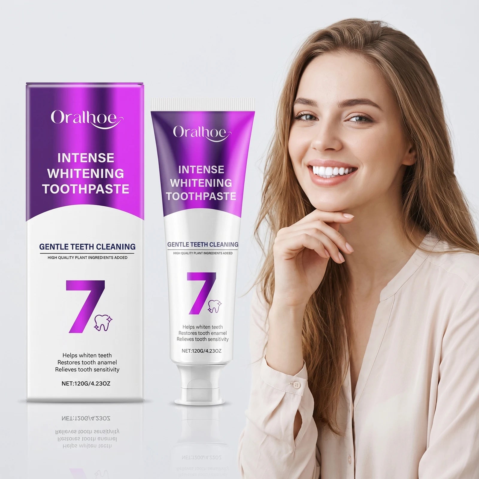 Intense Whitening Toothpaste for Stain Removal and Sensitive Teeth - 2
