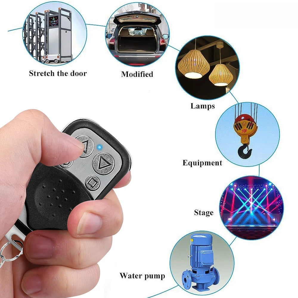 4 Channel 433MHz Wireless Cloning Remote Control for Gates and Doors