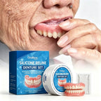 Temporary Snap-On Silicone Denture Set for Smile Whitening