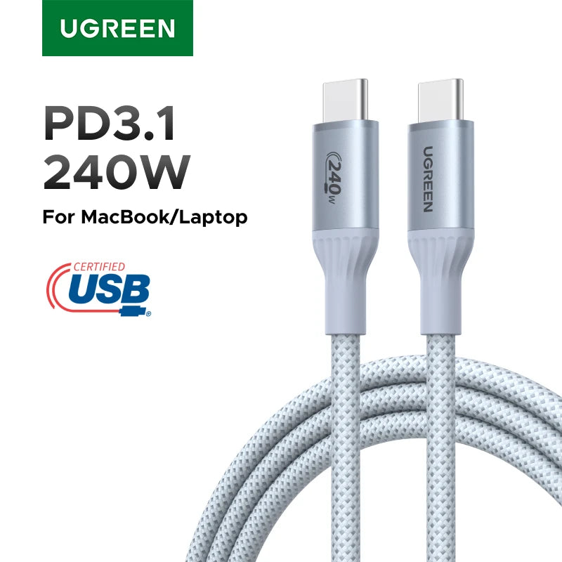 240W USB-C PD3.1 Fast Charging and Data Sync Cable - 1