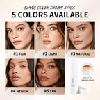 Full Coverage Cream Foundation Stick with Detachable Brush