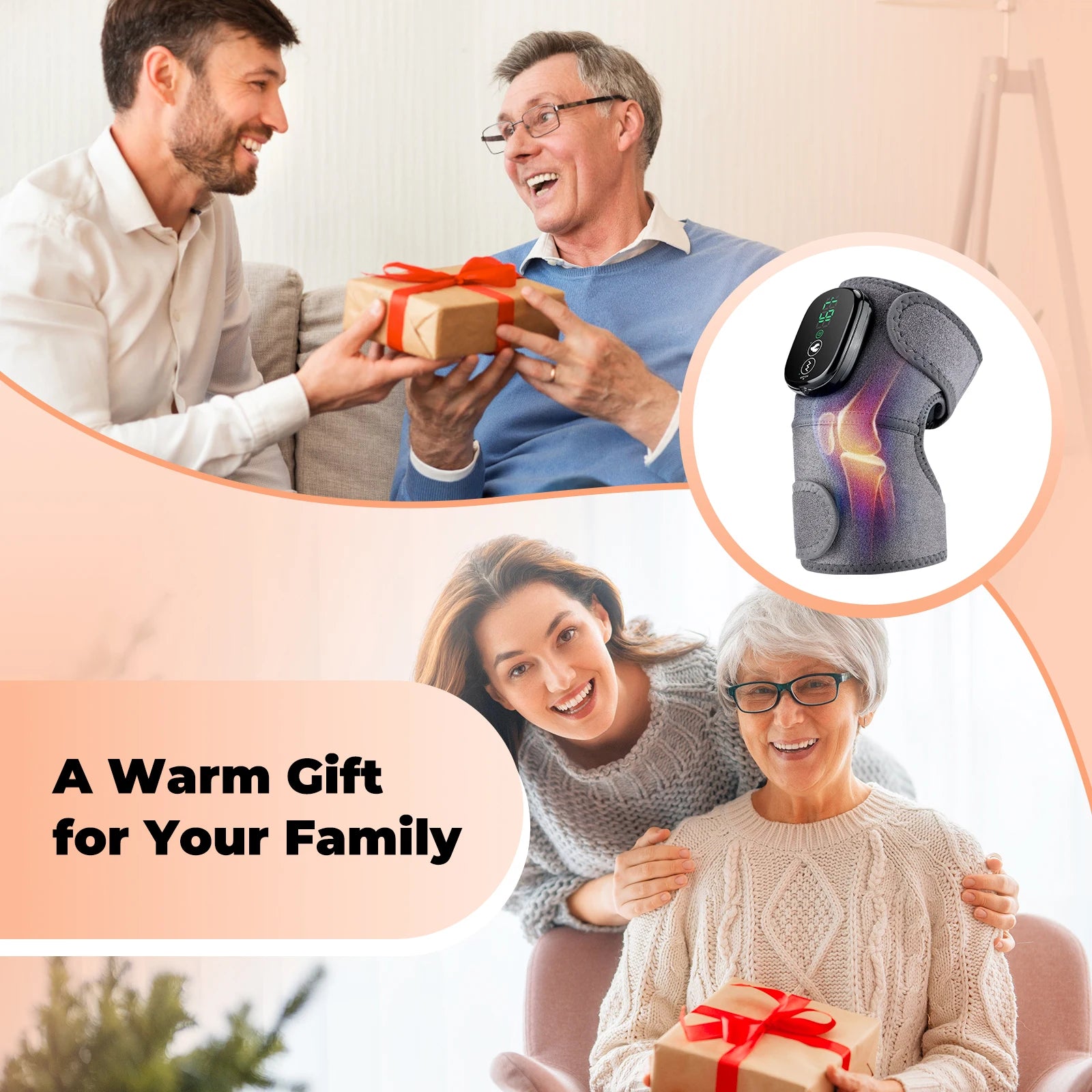Heated Vibration Knee Massager for Joint Pain Relief - 5
