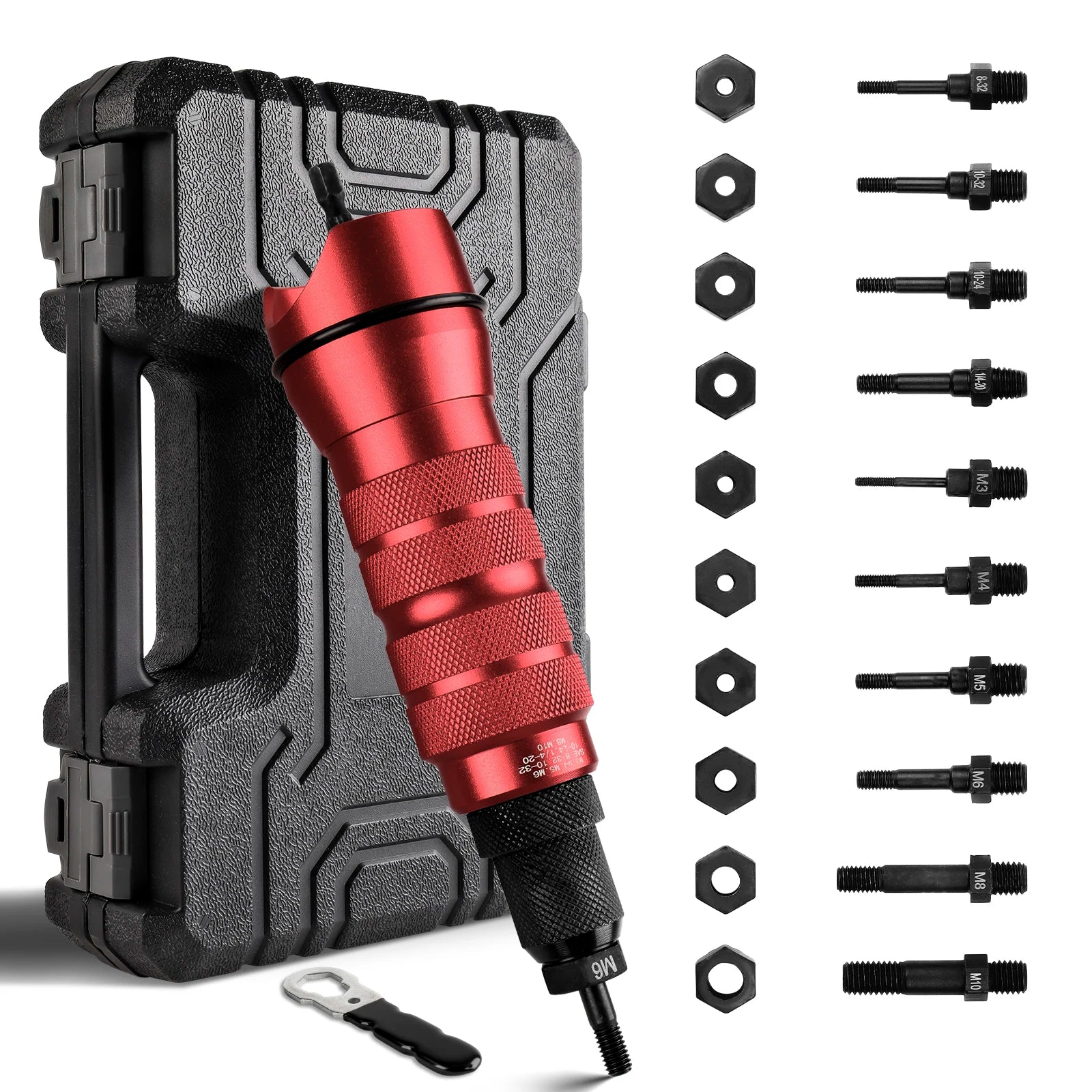 Electric Drill Rivet Nut Gun Adapter Tool Kit - 1