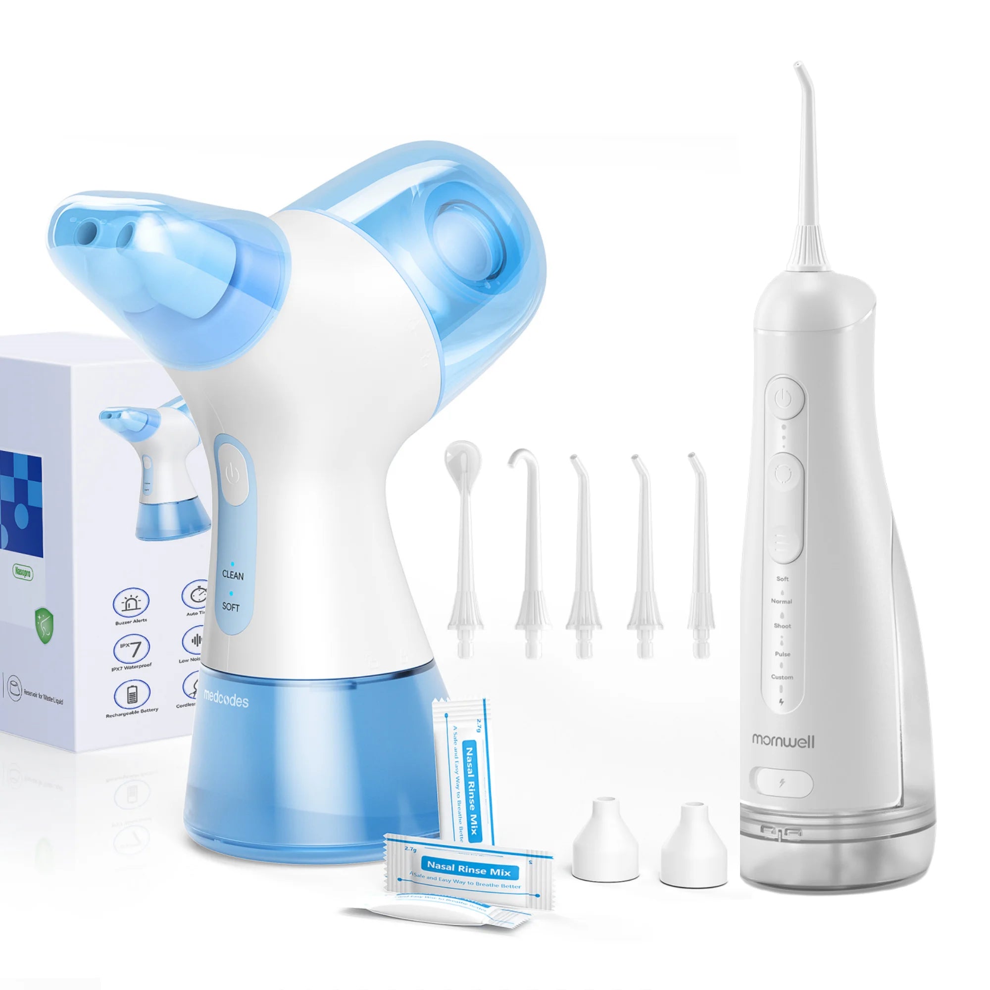 Portable Oral Irrigator and Nasal Rinse Cleaning Kit - 31