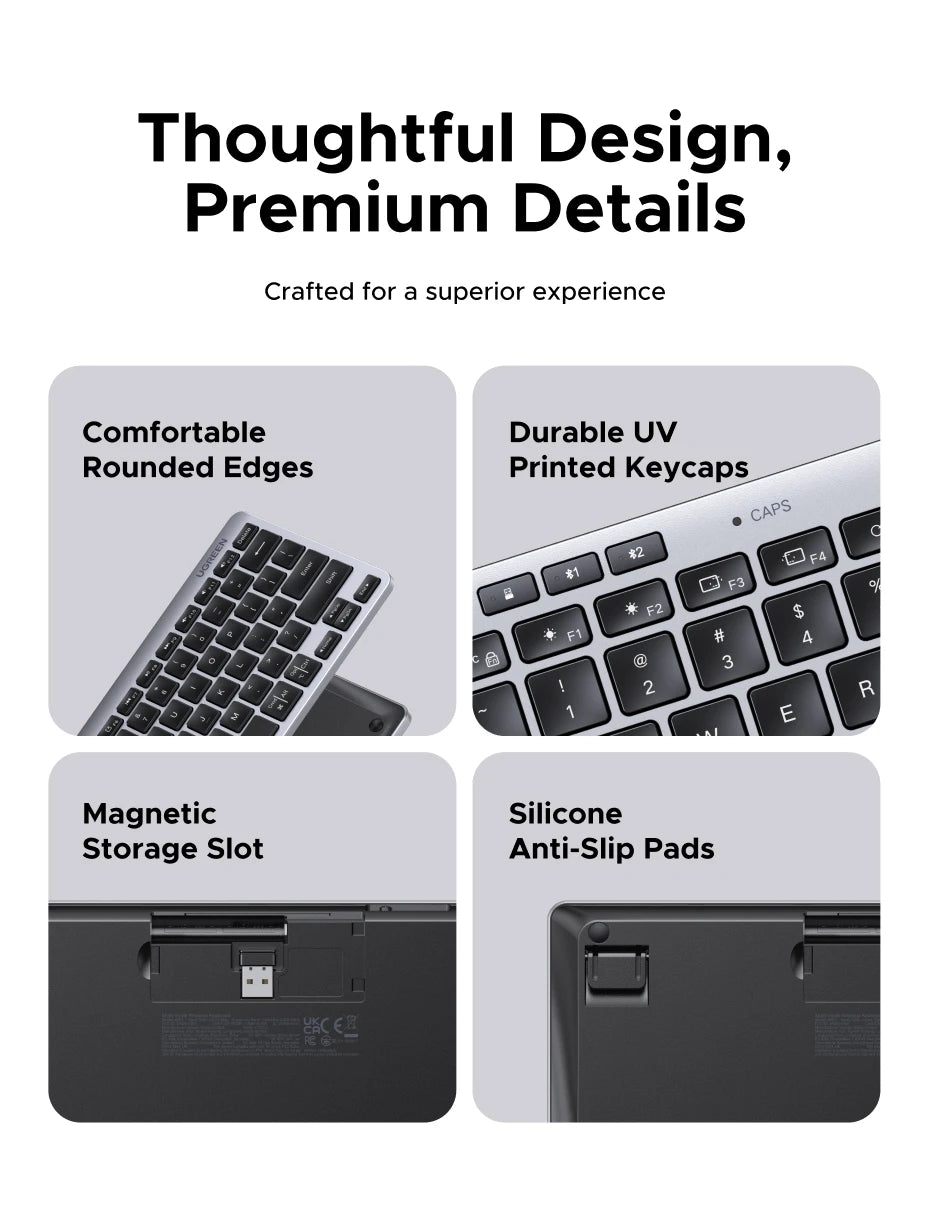 Dual-Mode Bluetooth 5.3 & 2.4G Slim Wireless Keyboard - 23