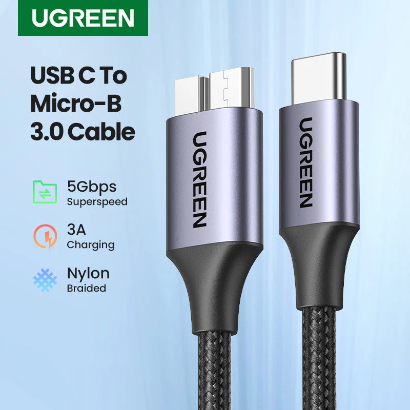 USB C to Micro-B 3.0 Data and Charging Cable - 1