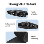 3 Speed Rechargeable Car Seat Cooling Fan with 3000mAh Battery