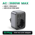 30W GaN Fast Charger with Built-in AC Wall Socket