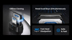 Dual Bay Hard Drive Docking Station for 2.5/3.5 Inch SATA SSD HDD