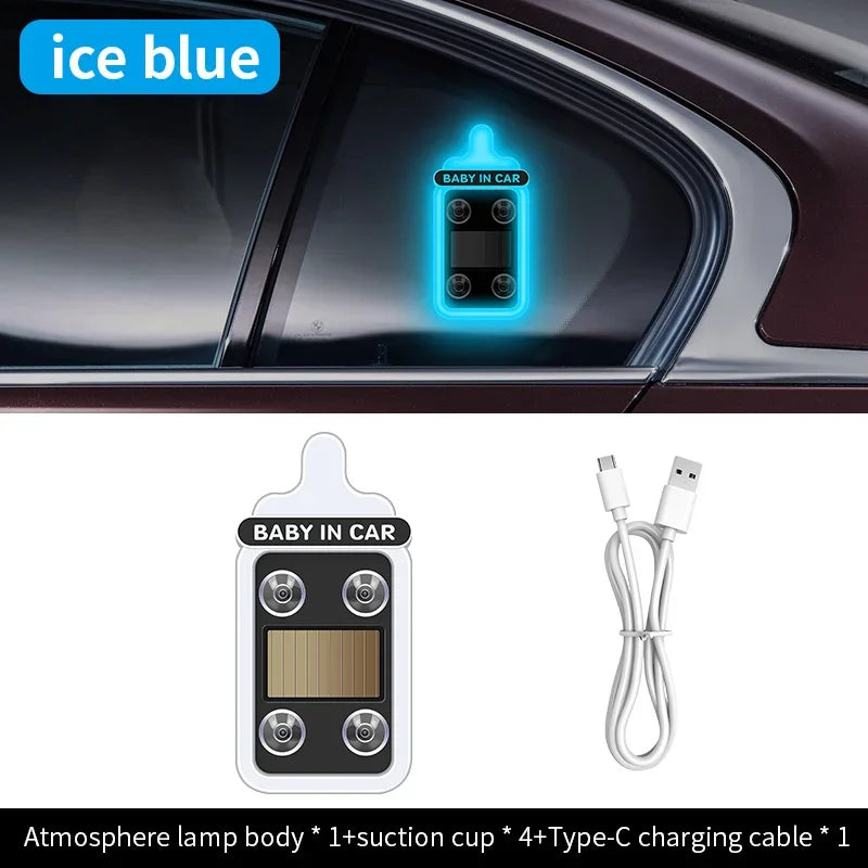 Solar Powered Demon Eye LED Car Warning Light