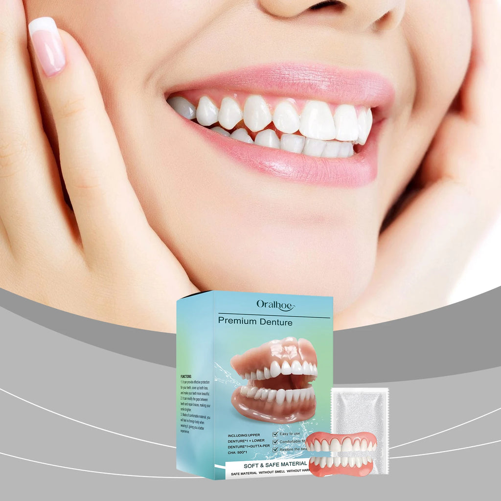 Temporary Silicone Dental Veneers and Denture Set