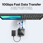 10-in-1 Docking Station for Mac Mini M4 with M.2 NVMe SSD Slot