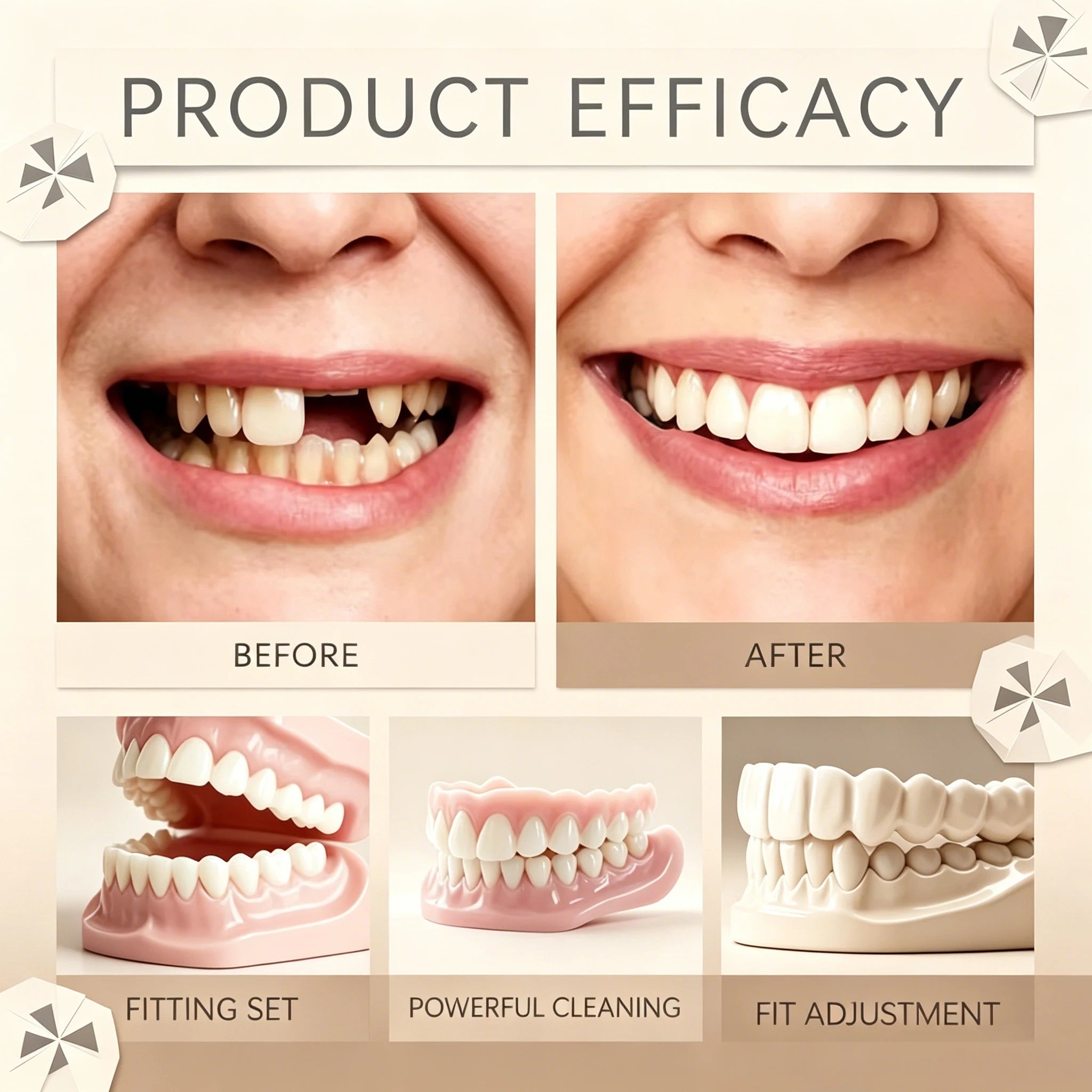 Comfortable Silicone Cosmetic Teeth for a Brighter Smile - 5