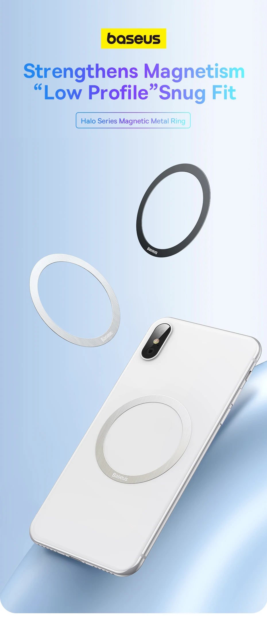 Magnetic Wireless Charging Phone Ring Adapter - 8