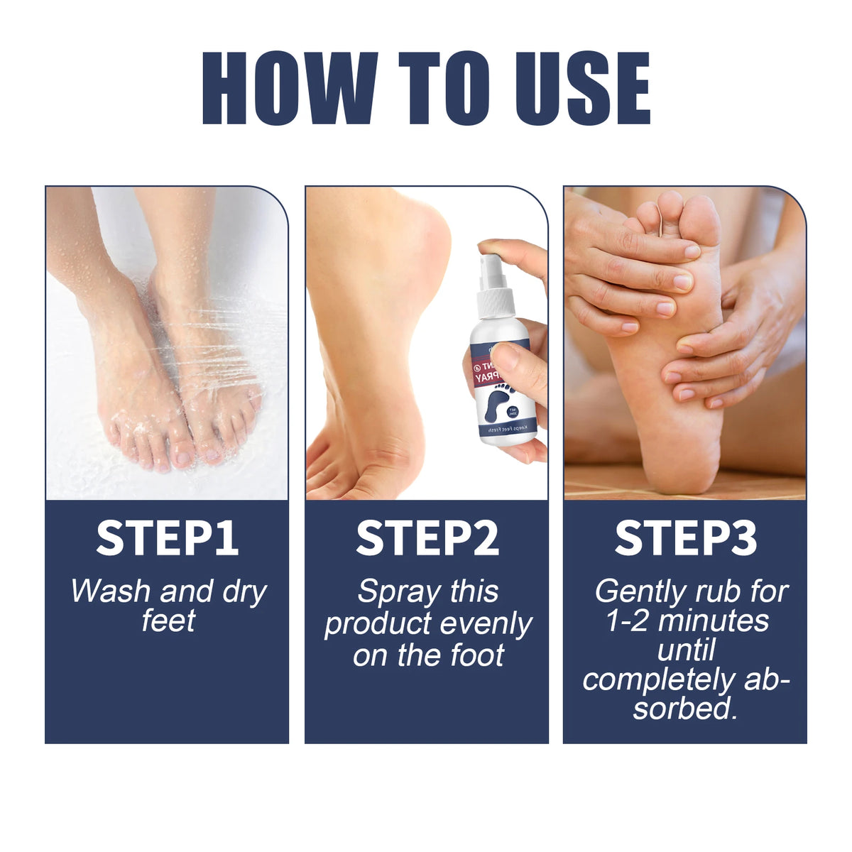 Refreshing Deodorant Foot Spray for Odor Removal and Dry Skin